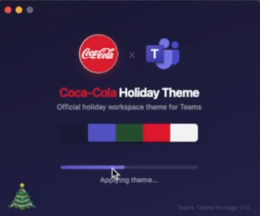 SLAYBELL showing Applying theme progress bar