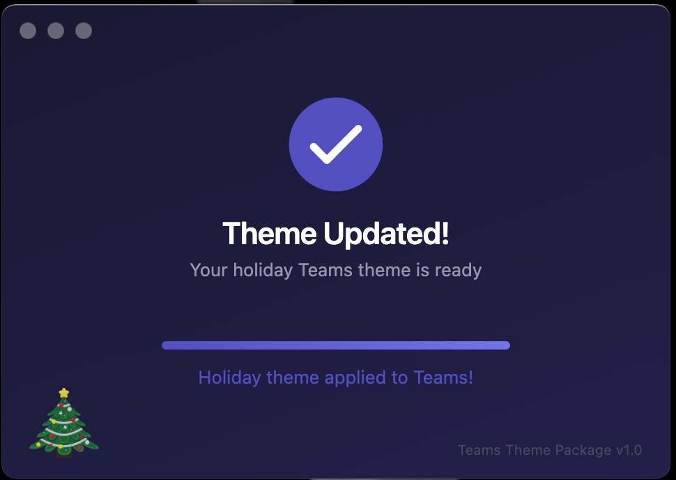 SLAYBELL Theme Updated success screen